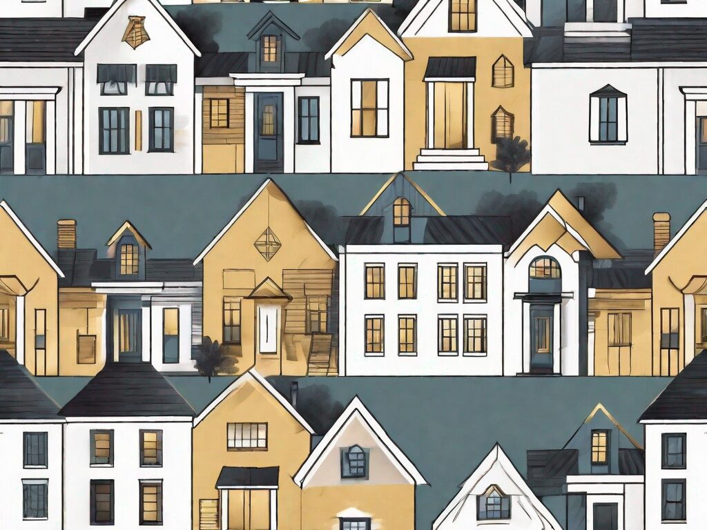 A diverse range of architectural styles of houses from across america