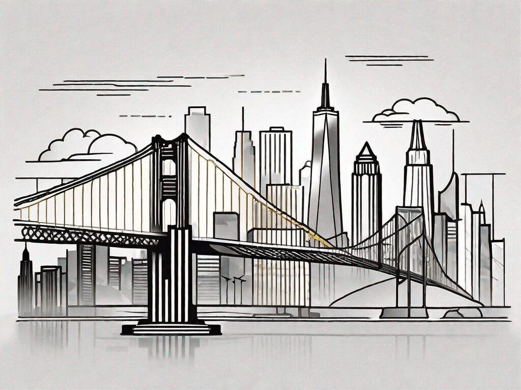 A skyline featuring iconic landmarks from the top 10 most expensive cities in the united states