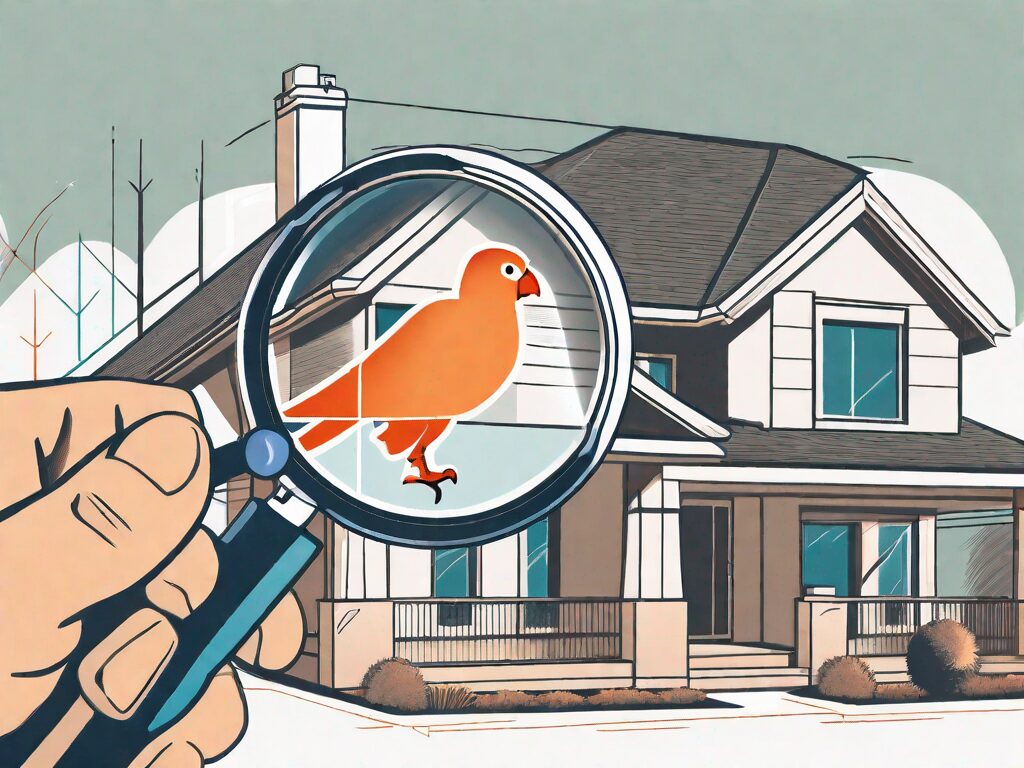 A phoenix home being inspected with a magnifying glass