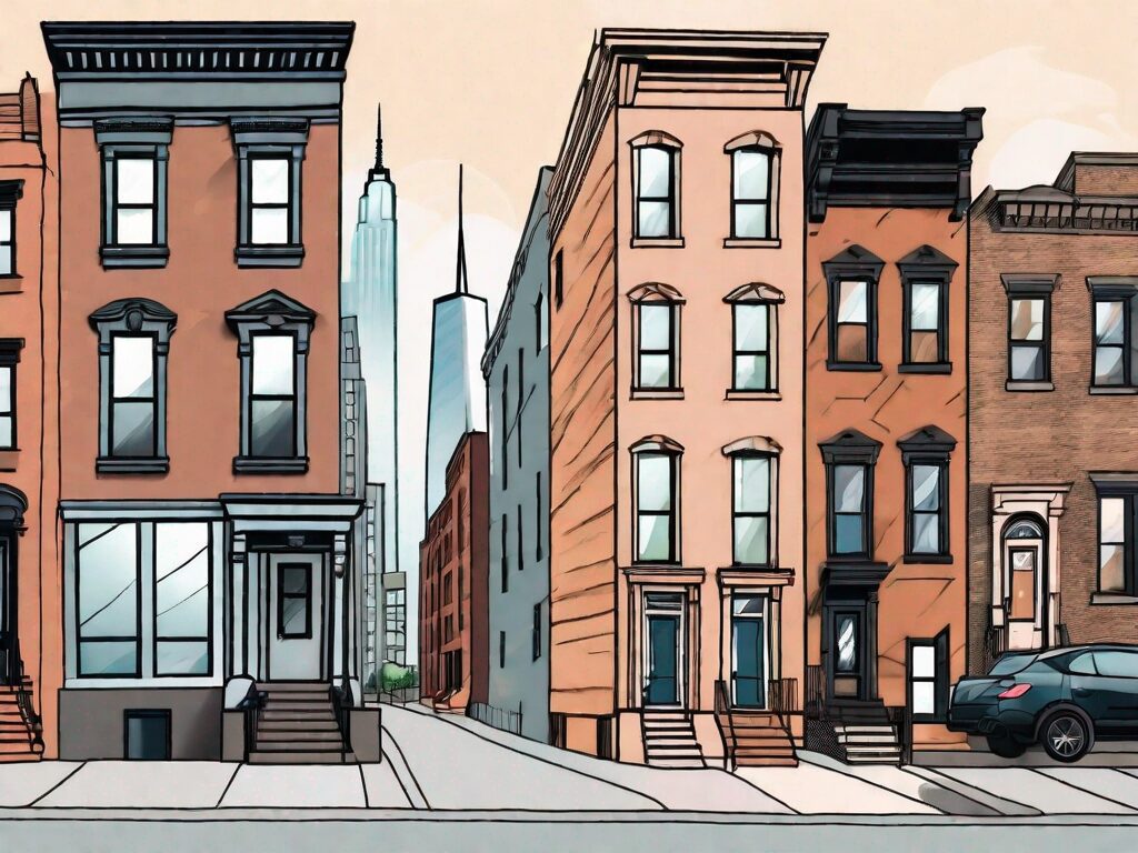A brooklyn street with diverse architectural styles of houses