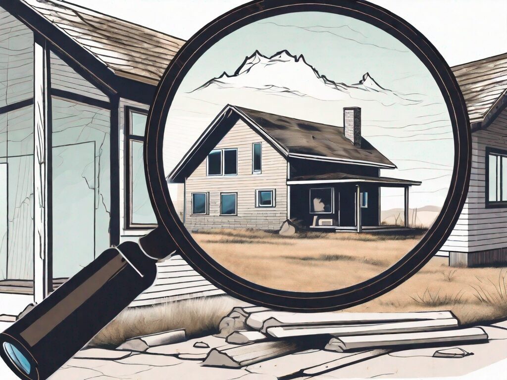 A house in wyoming with a magnifying glass hovering over it