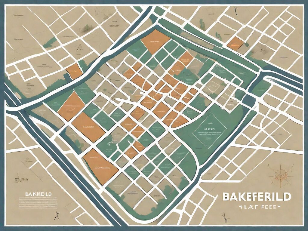 A map of bakersfield