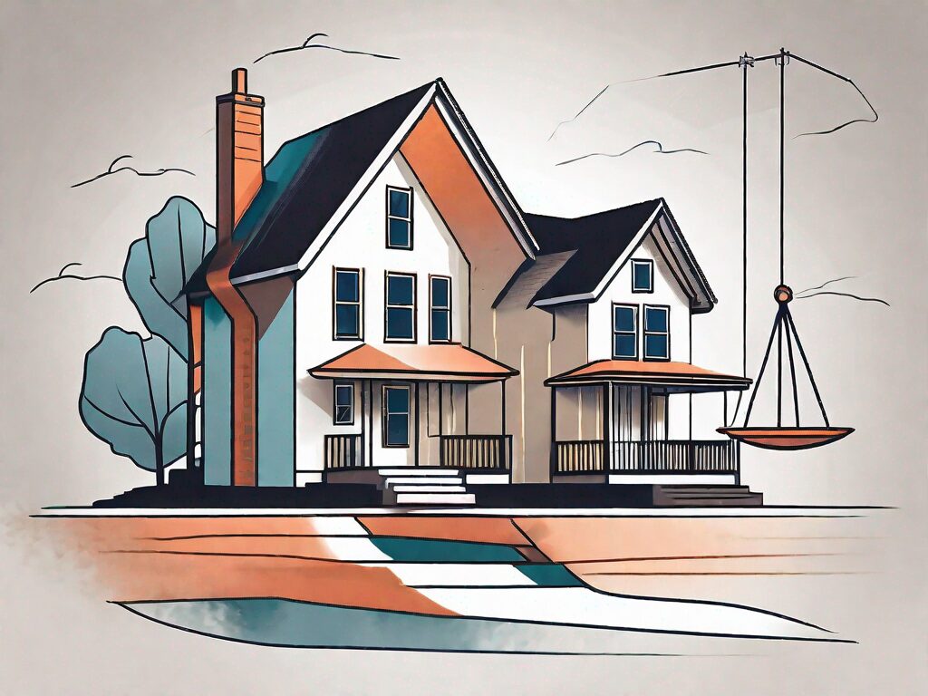 A stylized minnesota house symbolizing the concept of home buying and selling