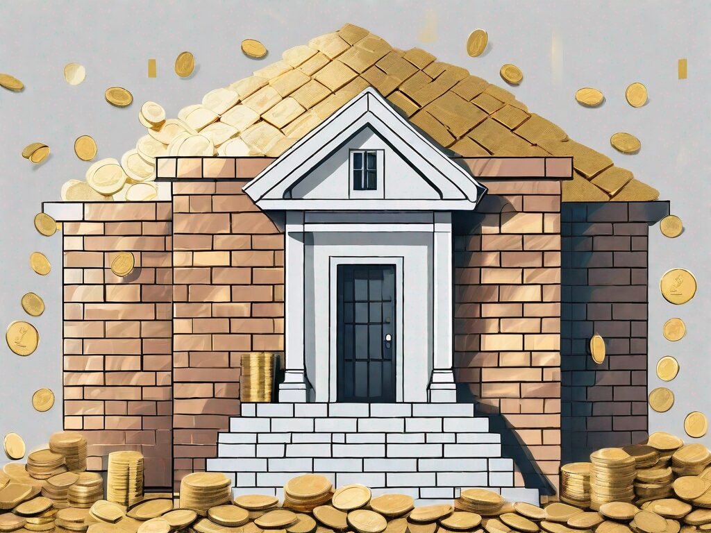 A sturdy house made of gold coins