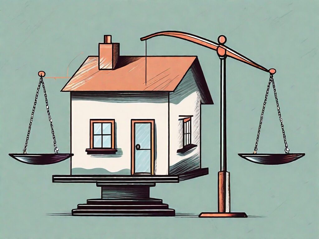 A house on a balanced scale