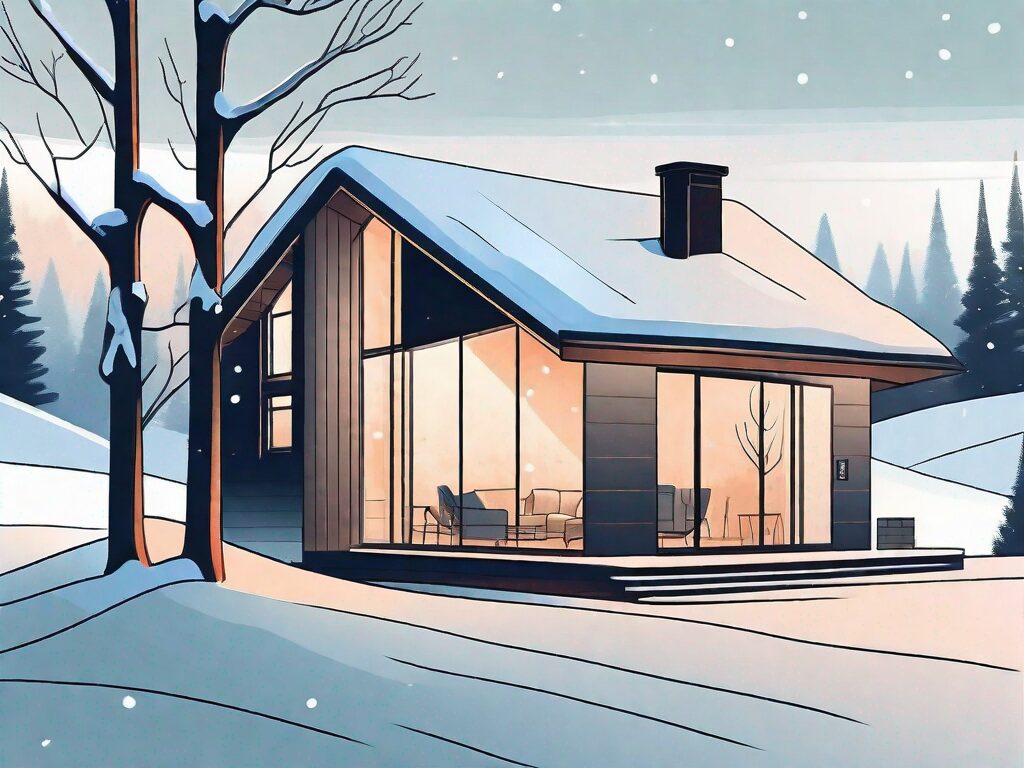 A cozy winter home with visible insulation