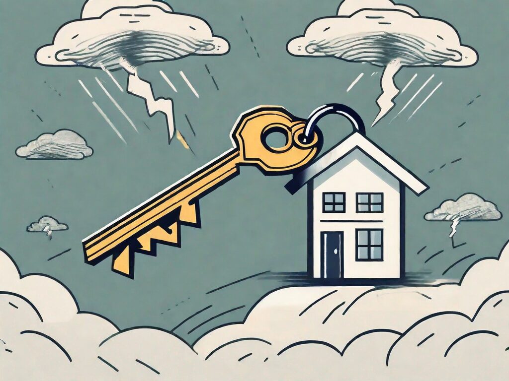 A house key being smoothly transferred from one hand to another