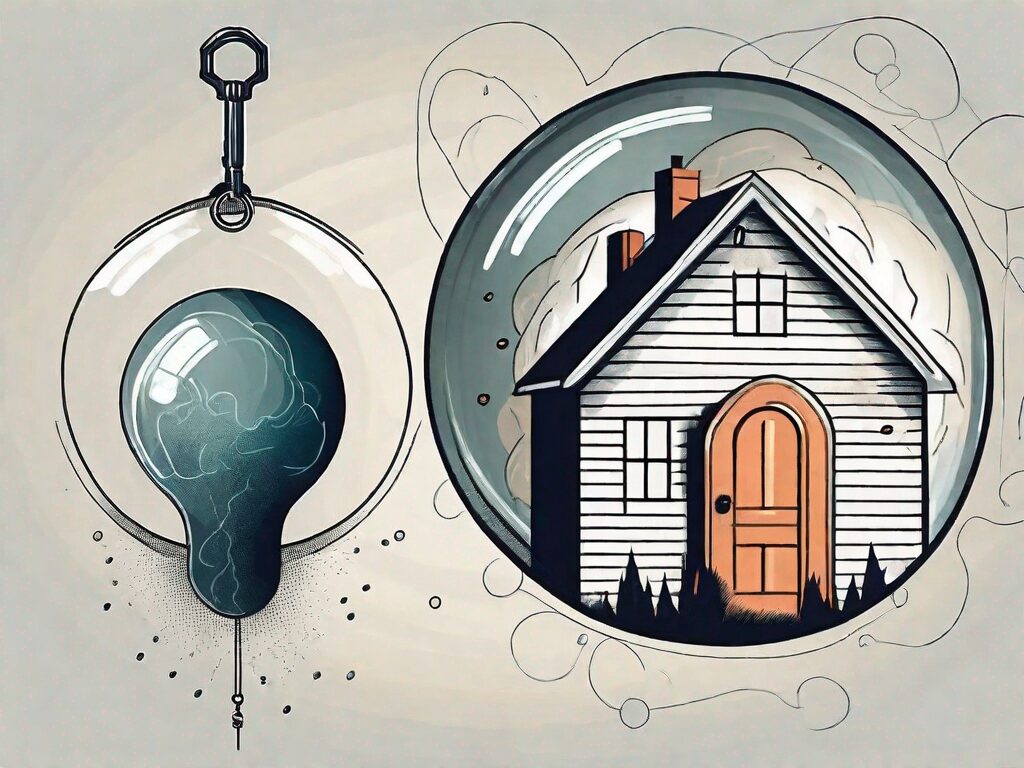 A house shielded by a protective bubble