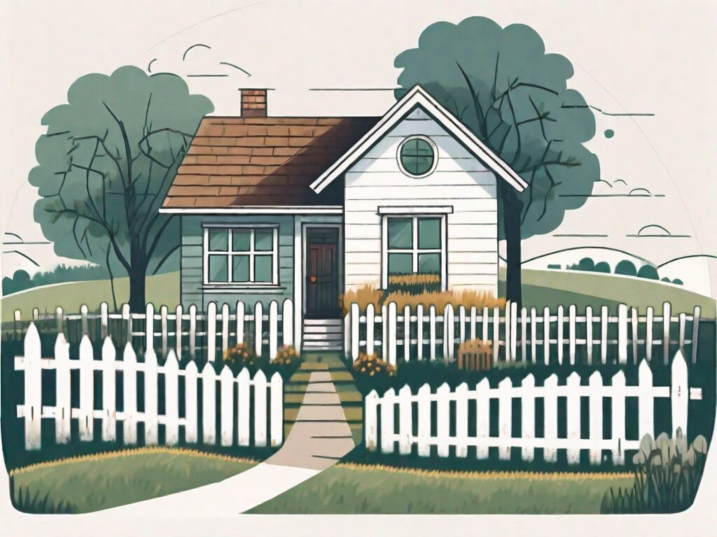A house with a picket fence