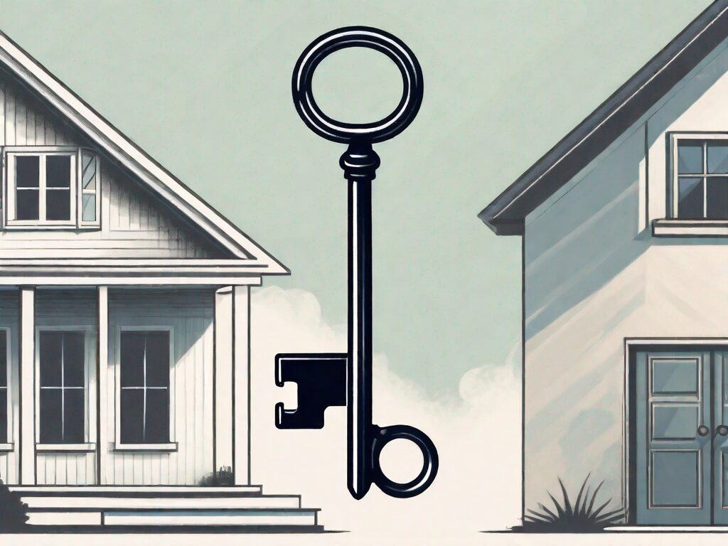 A large key symbolizing a jumbo loan
