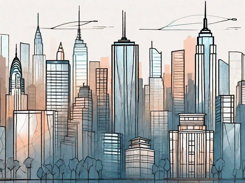 The new york city skyline
