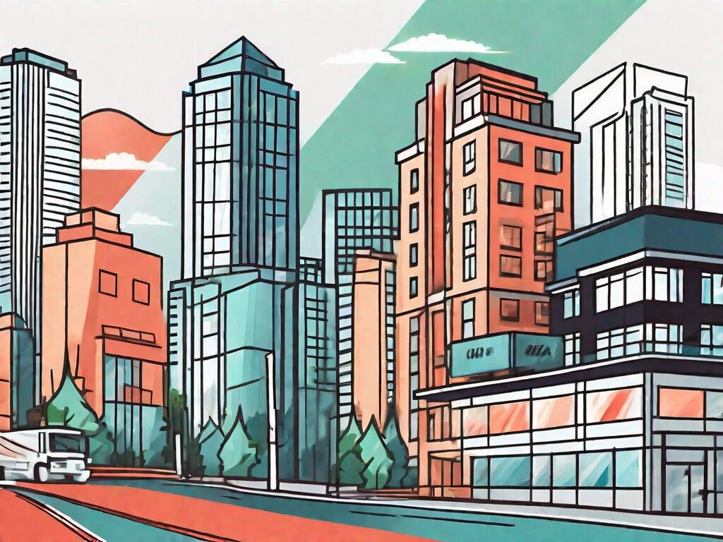 A vibrant cityscape of vancouver