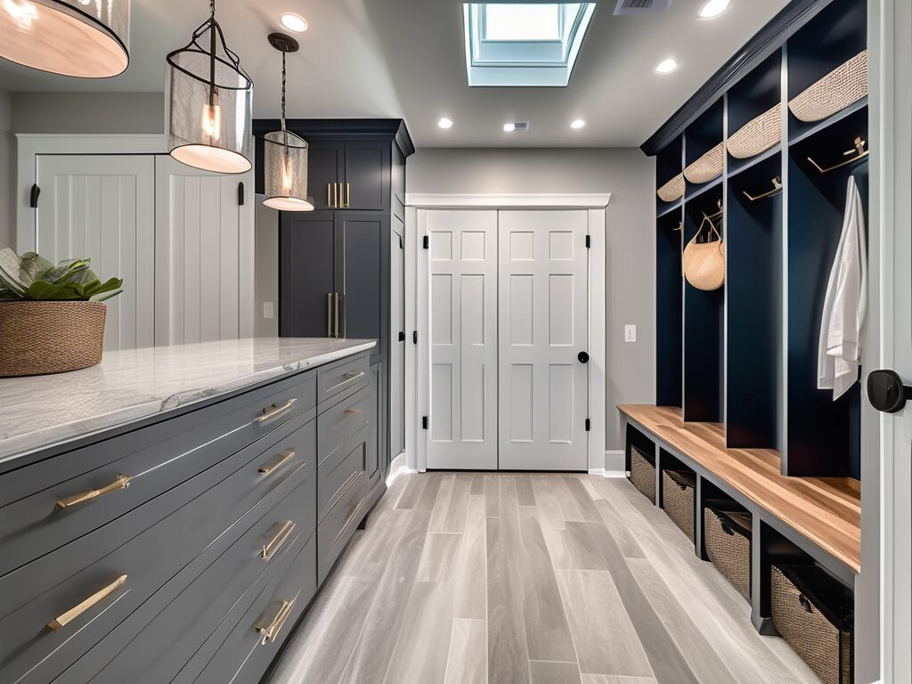 A transformed mudroom in a house in coleman