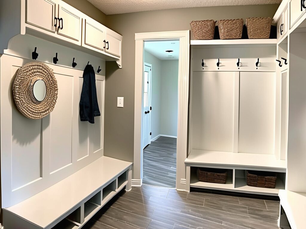A transformed mudroom in a house in cottondale