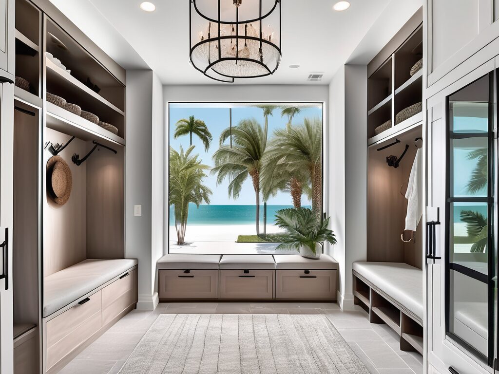 A transformed mudroom in a house located in north palm beach