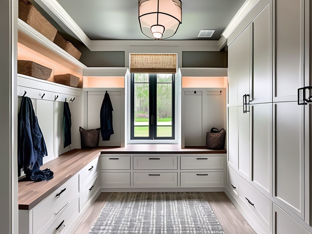 A transformed mudroom in a home in ocala