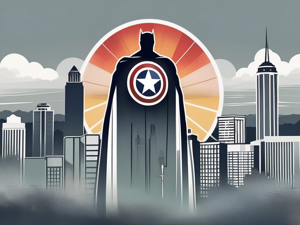 A superhero cape and a team emblem